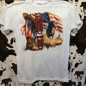 Gods Country Western Horse Tee Graphic Short Sleeve T-Shirt